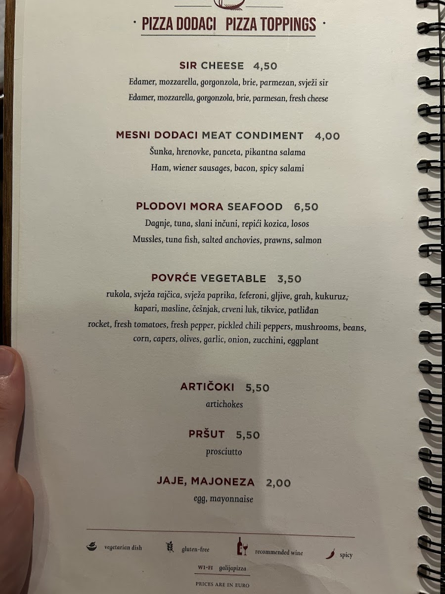 Menu Pizzeria Galija-10