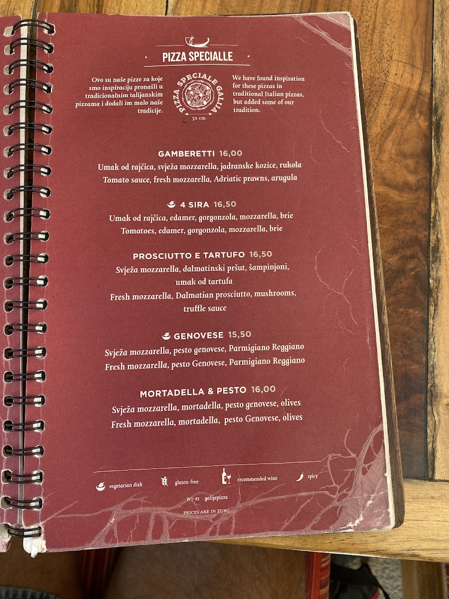 Menu Pizzeria Galija-2