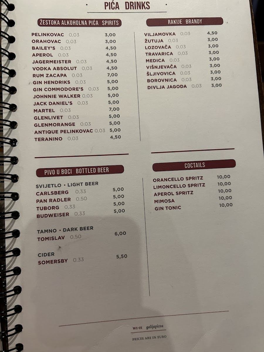 Menu Pizzeria Galija-4